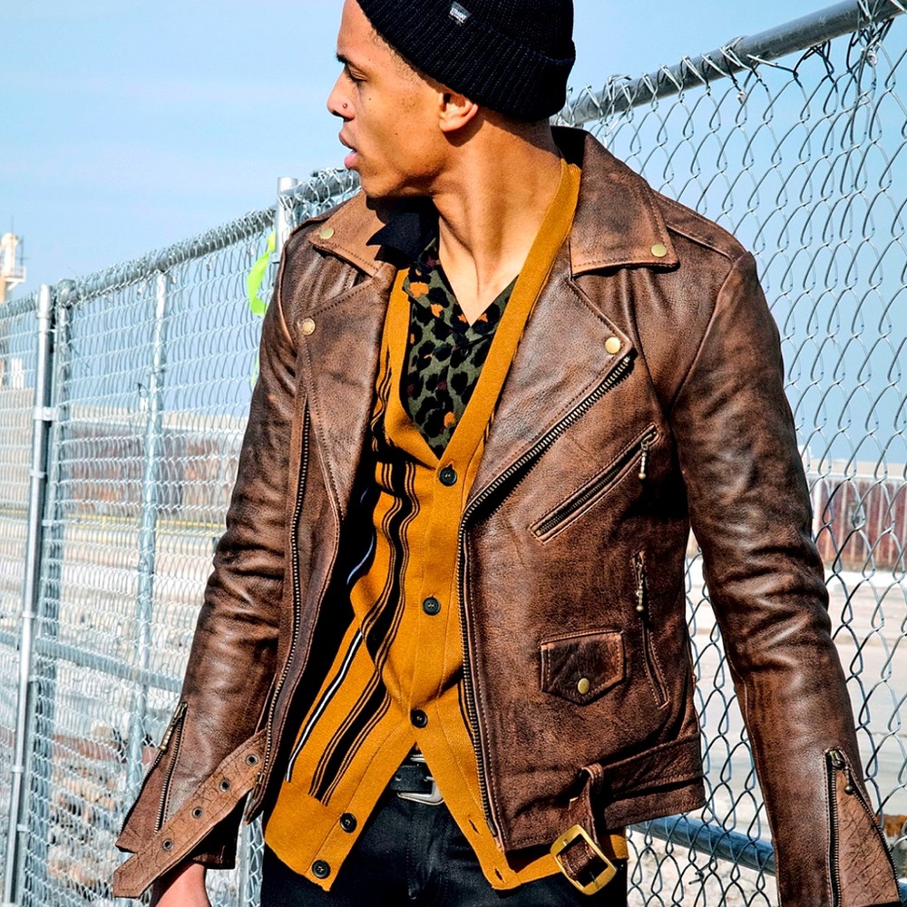 Straight To Hell - Commando Leather Jacket - 40 regular.